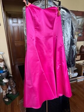 Alfred Angelo Vibrant Hot Pink A-Line Strapless dress